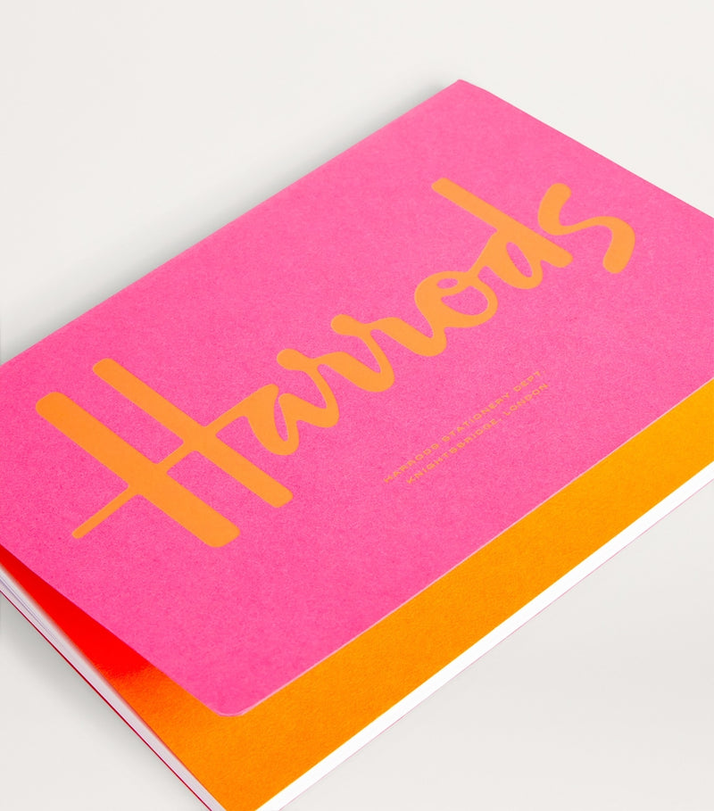 Harrods A5 notebook with magenta cover - British product