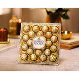 Ferrero Rocher milk chocolate pralines gift box 24 pieces 300g, imported from the UK