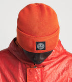 Stone Island compass patch beanie cotton knit - British product
