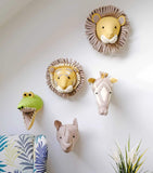 Fiona Walker mini organic wool tiger head decoration 25cm - British product