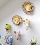 Fiona Walker mini organic wool tiger head decoration 25cm - British product