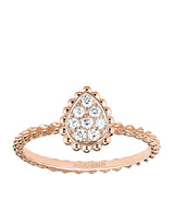 Harrods Boucheron Extra Small Rose Gold and Diamond Serpent Bohème Motif Ring- Buy online at McGrocer