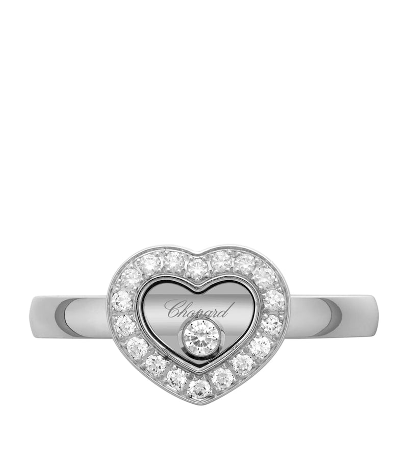 Chopard Happy Diamonds white gold diamond ring, imported from the UK