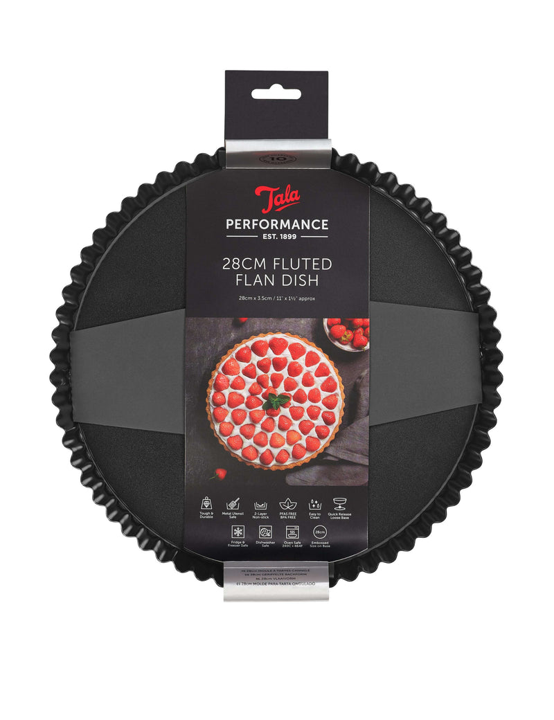 Tala fluted carbon steel tart tin 28cm, imported from the UK