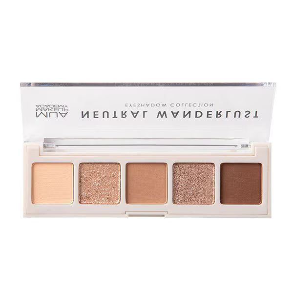 MUA 5 shade eyeshadow palette neutral Wanderlust, imported from the UK