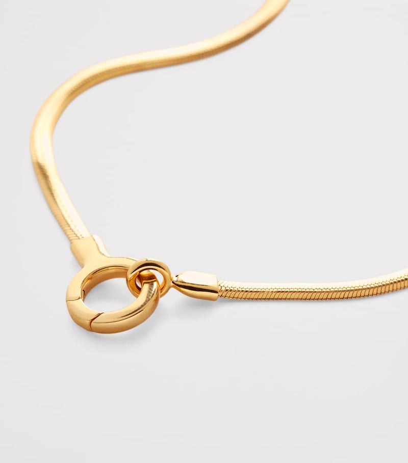 Monica Vinader gold vermeil snake chain necklace (British brand)