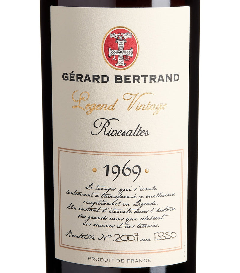 Gérard Bertrand Rivesaltes Legend Vintage 1969 dessert wine 75cl, UK version