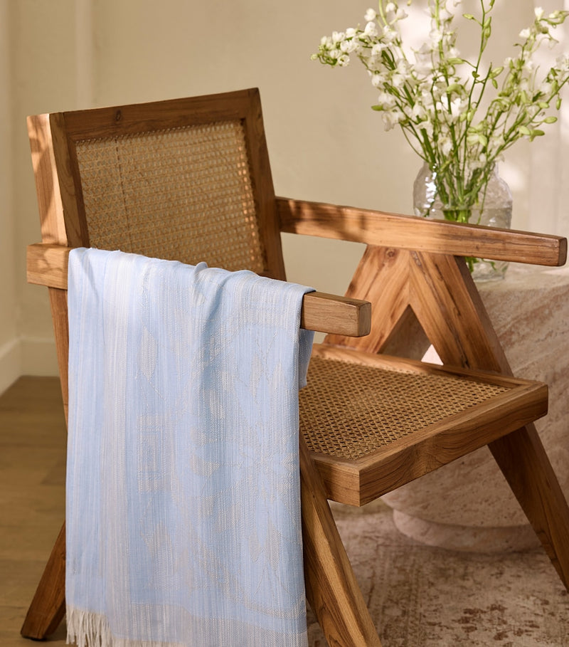 Pratesi silk-cotton-linen throw 150x180cm, UK version