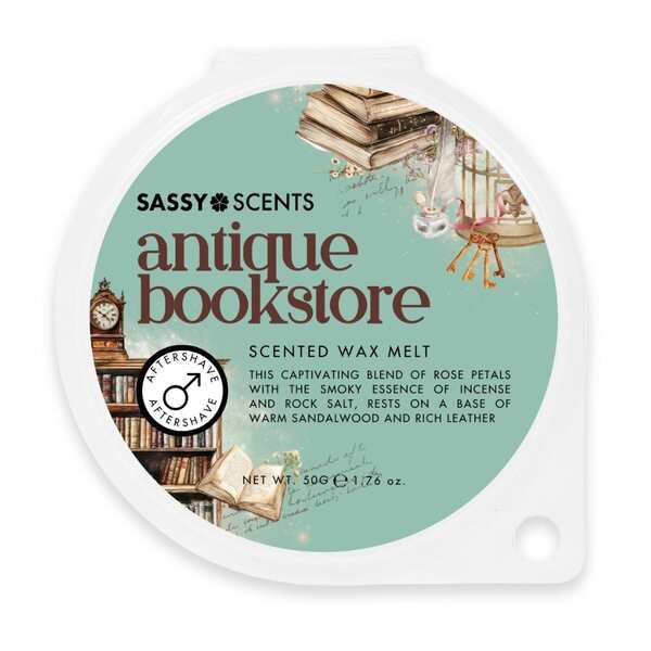 Sassy Scents Antique Bookstore wax melt 50g, imported from the UK