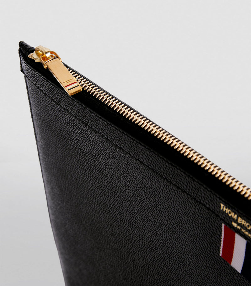 Thom Browne medium leather pouch - British product