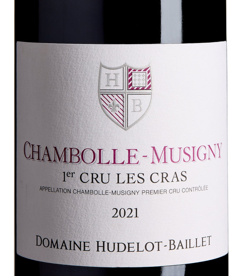 Hudelot-Baillet Chambolle-Musigny Premier Cru red wine 2021 vintage 75cl, UK version