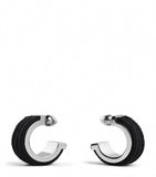 Alaïa hoop earrings with hand-wrapped cords, UK version