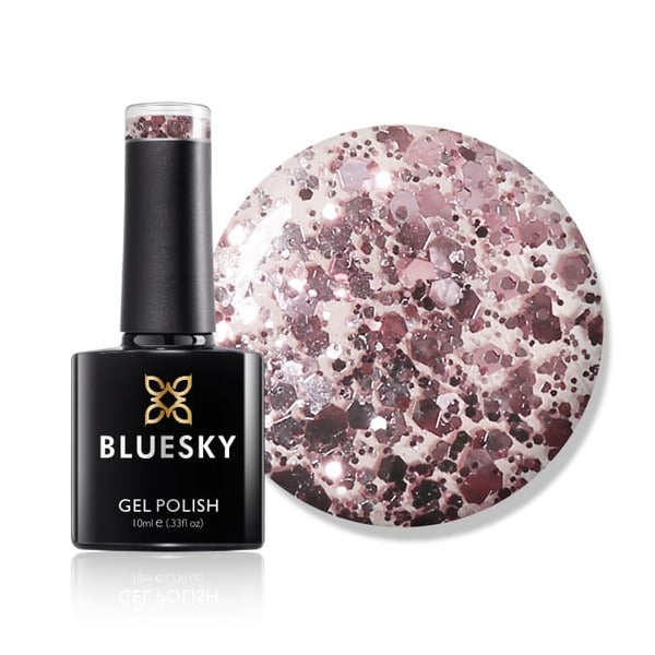 Bluesky Gel Polish Rose Mist Glitter - British product