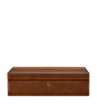 WOLF Brogue 10-piece watch box with lock, UK version
