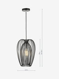 Dar Lighting Ero black ceiling light pendant, imported from the UK