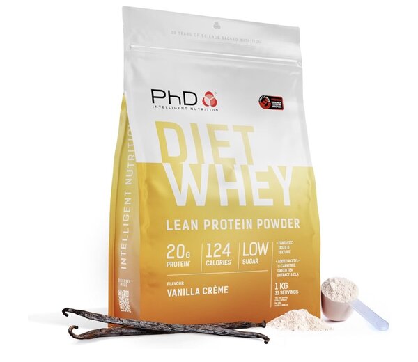 PhD Diet Whey Protein Powder Vanilla Creme 1kg - British product