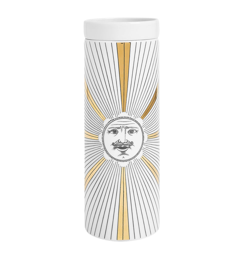 Fornasetti Tall Soli pillar candle 800g - British product