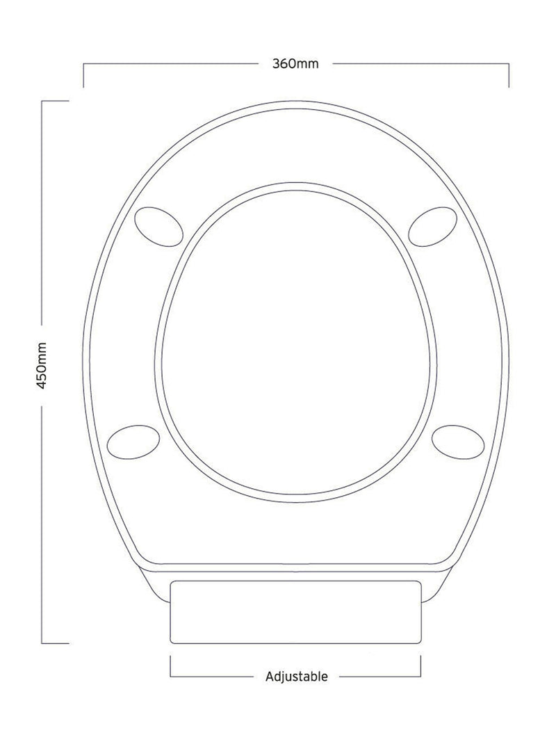 Showerdrape White Prima soft close toilet seat (British brand)