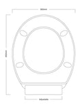 Showerdrape White Prima soft close toilet seat (British brand)