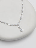 Jon Richard silver plated cubic zirconia necklace 16 inch - British product