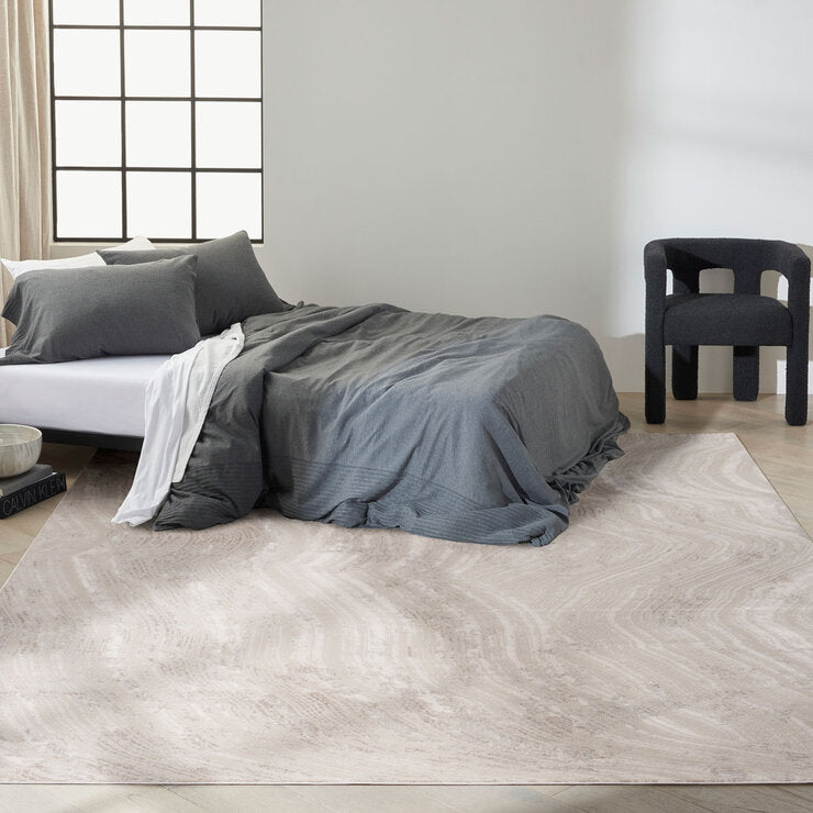 Calvin Klein Irradiant Grey rug in 2 sizes, UK version