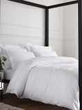 Bianca White duvet cover and pillowcase set - British product