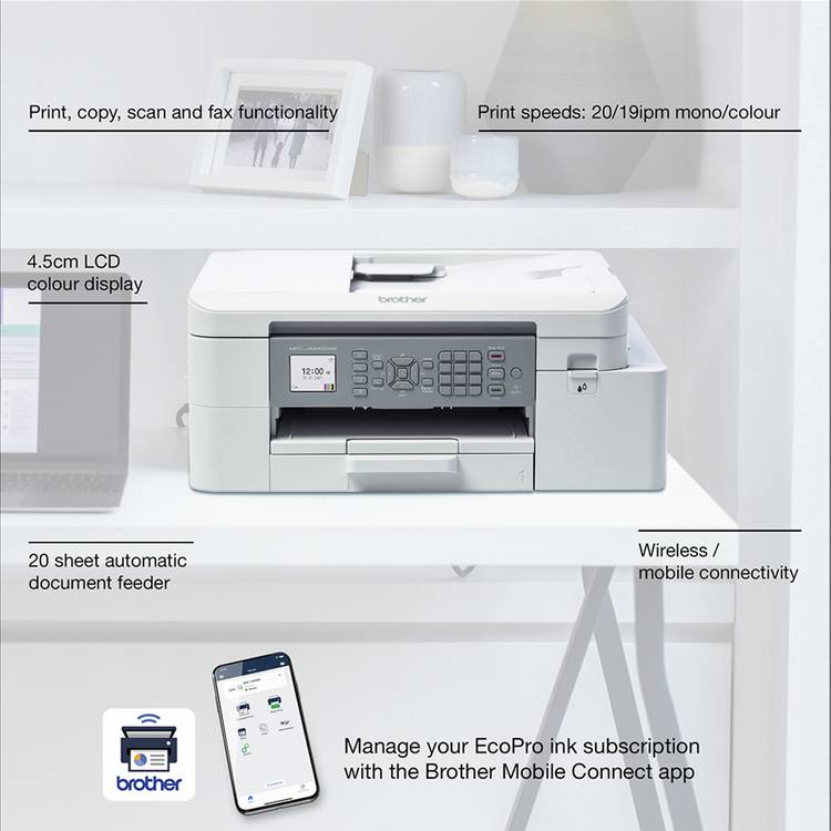 Brother MFC-J4340DWE inkjet printer all-in-one with EcoPro - British product