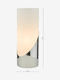 Dar Lighting Faris touch table lamp in silver, 25cm height - (British brand)