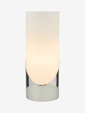 Dar Lighting Faris touch table lamp in silver, 25cm height - (British brand)