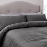 Silentnight Supersoft Standard Pillowcase Pair in Charcoal (British brand)