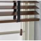 Habitat Wooden Brown 50mm Slat Venetian Tape Blind - 60cm