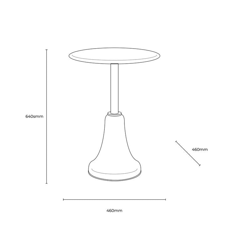 Gallery green side table 64x46x46cm, UK version