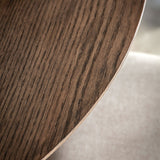 Gallery Round Dining Table Smoked Brown Finish Seats 4, UK version