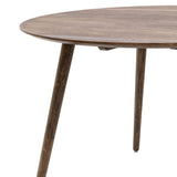Gallery Round Dining Table Smoked Brown Finish Seats 4, UK version