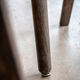 Gallery Round Dining Table Smoked Brown Finish Seats 4, UK version