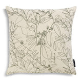 Habitat floral print cushion white green 43x43cm, UK version