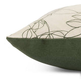 Habitat floral print cushion white green 43x43cm, UK version