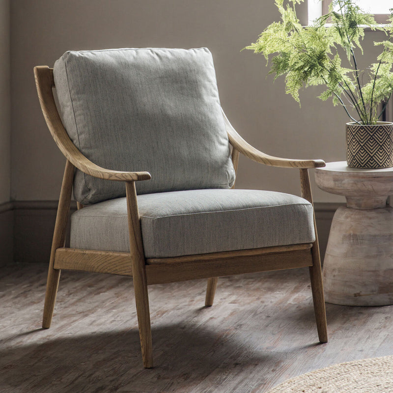 Gallery grey linen look armchair, UK version