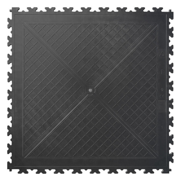 Klikflor RX500 recycled garage floor tiles 4 pack graphite (British brand)