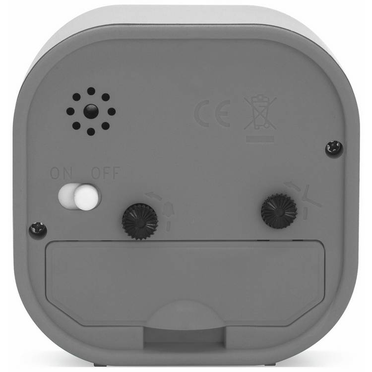 Acctim Remi analogue alarm clock grey, UK version