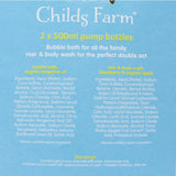 Childs Farm 2-variety bubble bath and wash 2x500ml - British product