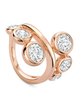 Harrods Boodles Rose Gold and Diamond Beach Ring- Buy online at McGrocer