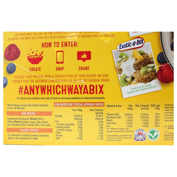 Weetabix wholegrain wheat biscuits 2 x 48 pack (British brand)
