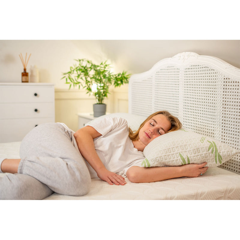 Luff Sleep Bamboo Forest Hollowfibre Medium Soft Pillow, UK version