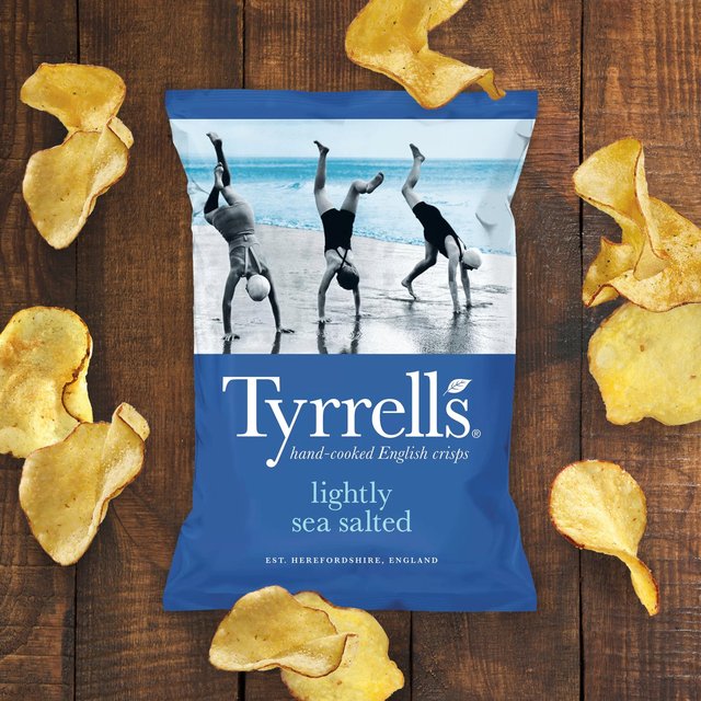 Tyrrells Lightly Sea Salted Sharing Crisps   150g GOODS M&S