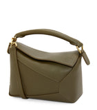 LOEWE Mini Puzzle Edge calfskin leather top-handle bag, imported from the UK