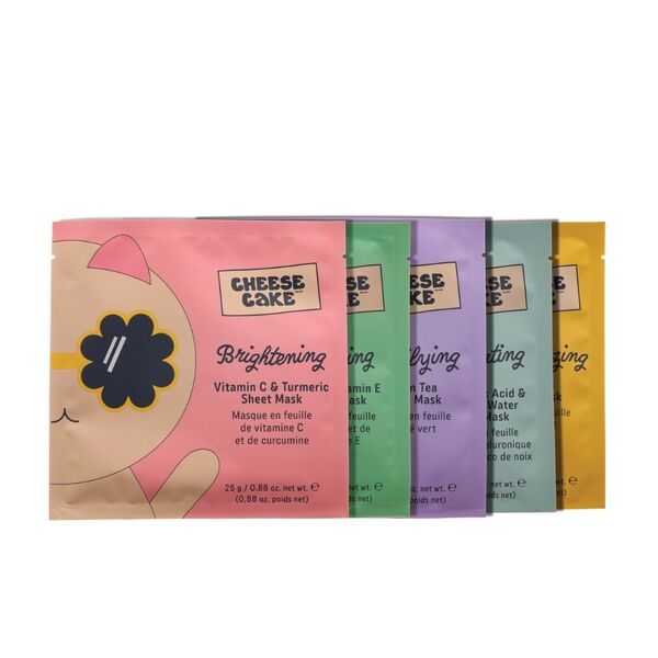 Face Sheet Mask Cheesecake 5pc Pack - British product