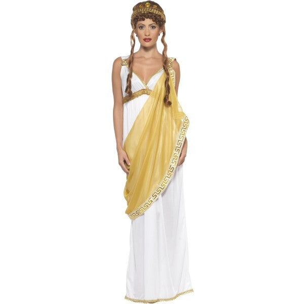 Smiffys Helen of Troy costume white and gold dress, UK version