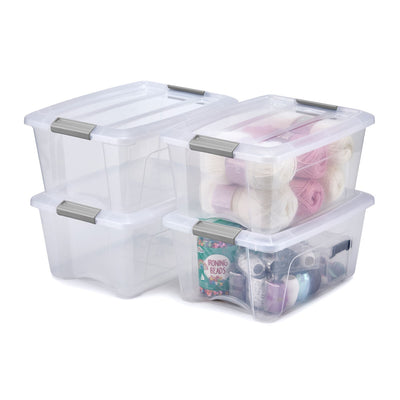 Costco UK IRIS OHYAMA 15L Storage Box with Lid (4 Pack)- Buy online at McGrocer