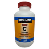 Costco UK Kirkland Signature Vitamin C Orange Flavour Chewable Tablets 500 Tablets- Buy online at McGrocer